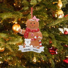 Load image into Gallery viewer, Personalized Christmas Gift Ornament Ginger Bread Ornament Girl/Boy