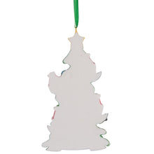Load image into Gallery viewer, Christmas Gift Personalized Ornament Penguin Green Tree Family 4