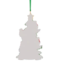Load image into Gallery viewer, Christmas Gift Personalized Ornament Penguin Green Tree Family 5