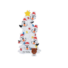 Load image into Gallery viewer, Customize Gift Christmas Decoration Ornament Penguin Family 6 White