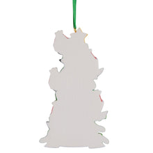 Load image into Gallery viewer, Personalized Gift Christmas Ornament Penguin Family 7 Green