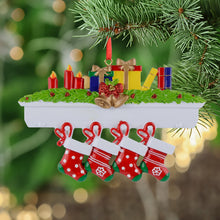 Load image into Gallery viewer, Personalized Christmas Ornament Mantel stockings Family 4