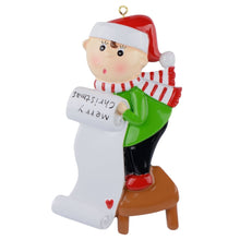 Load image into Gallery viewer, Personalized Ornament Christmas Scroll