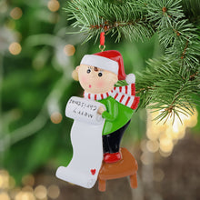 Load image into Gallery viewer, Use thin permanent pen to customize an ornament gift for your family and friends. Customize on hat, blank loctions with names, year, greetings, etc., keep it dry for 1-2 minutes before touch writings, words will stay well for years.