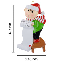 Load image into Gallery viewer, Personalized Ornament Christmas Scroll