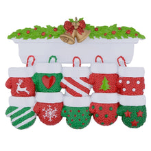 Load image into Gallery viewer, Christmas Gift Personalize Ornament Mantel Gloves Family 10