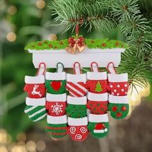 Load image into Gallery viewer, Personalized Christmas Ornament Mantel Gloves Family 13