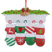 Load image into Gallery viewer, Personalized Christmas Ornament Mantel Gloves Family 8