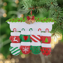 Load image into Gallery viewer, Personalized Christmas Ornament Mantel Gloves Family 8