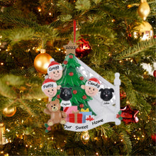 Load image into Gallery viewer, Personalized Ornament Christmas Morning Family 3