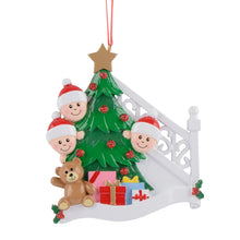Load image into Gallery viewer, Personalized Ornament Christmas Morning Family 3