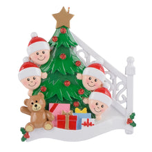 Load image into Gallery viewer, Personalized Ornament Christmas Morning Family 4