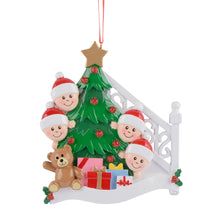Load image into Gallery viewer, Personalized Ornament Christmas Morning Family 4