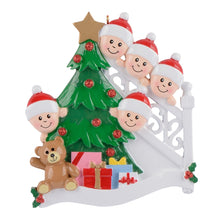 Load image into Gallery viewer, Personalized Ornament Christmas Morning Family 5
