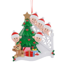 Load image into Gallery viewer, Personalized Ornament Christmas Morning Family 5