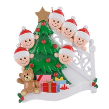 Load image into Gallery viewer, Personalized Ornament Christmas Morning Family 6
