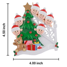 Load image into Gallery viewer, Personalized Ornament Christmas Morning Family 6