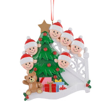 Load image into Gallery viewer, Personalized Ornament Christmas Morning Family 6