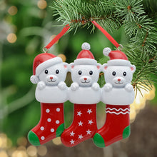 Load image into Gallery viewer, Use thin permanent pen to customize an ornament gift for your family and friends. Customize on hat, blank loctions with names, year, greetings, etc., keep it dry for 1-2 minutes before touch writings, words will stay well for years.