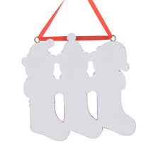 Load image into Gallery viewer, Personalized Gift Christmas Ornament Bear Stocking Family 3