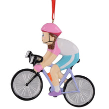 Load image into Gallery viewer, Personalized Christmas Sport Ornament Bicycle Girl