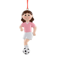 Load image into Gallery viewer, Personalized Christmas Sport Ornament Soccer Girl/Boy