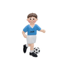 Load image into Gallery viewer, Personalized Christmas Sport Ornament Soccer Boy/Girl