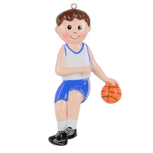 Load image into Gallery viewer, Personalized Christmas Sport Ornament Basketball Boy