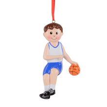 Load image into Gallery viewer, Personalized Christmas Sport Ornament Basketball Boy