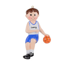 Load image into Gallery viewer, Personalized Christmas Sport Ornament Basketball Boy