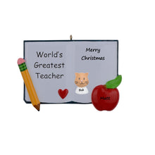 Load image into Gallery viewer, Personalized Gift Christmas Occupation Ornament Teachers' Book