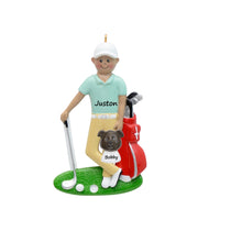 Load image into Gallery viewer, Personalized Christmas Sport Ornament Golf Boy Ethnic