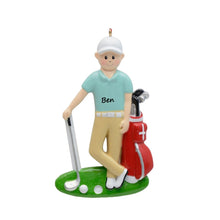 Load image into Gallery viewer, Personalized Christmas Sport Ornament Golf Boy