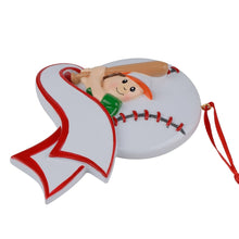Load image into Gallery viewer, Personalized Christmas Sport Ornament Racing Baseball Boy