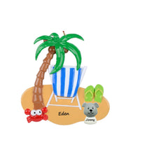 Load image into Gallery viewer, Personalized Christmas Ornament Vacation at Beach