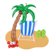 Load image into Gallery viewer, Personalized Christmas Ornament Vacation at Beach