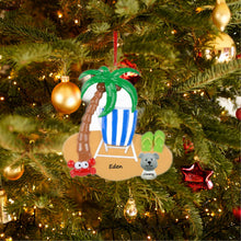 Load image into Gallery viewer, Personalized Christmas Ornament Vacation at Beach