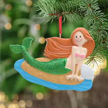 Load image into Gallery viewer, Christmas Gift for Girl Personalized Christmas Ornament Mermaid