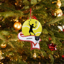 Load image into Gallery viewer, Personalized Christmas Sport Ornament Men's Tennis Ball