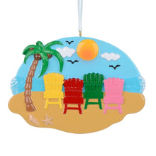 Load image into Gallery viewer, Personalized Gift Christmas Ornament Sand Chair Family 4