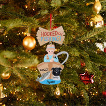 Load image into Gallery viewer, Personalized Ornament Hooked on Fishing