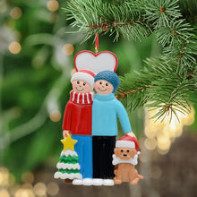 Load image into Gallery viewer, Christmas Ornament Gift Personalized Ornaments Couple With Pet Dog