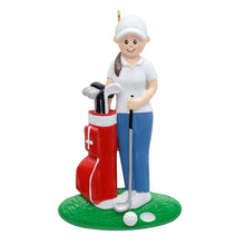 Load image into Gallery viewer, Personalized Christmas Sport Ornament Golf Girl