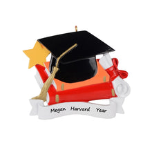 Load image into Gallery viewer, Personalized Christmas Gift Graduate Celebration Ornament