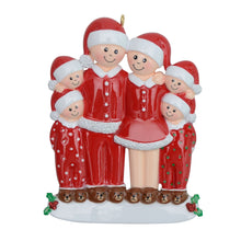 Load image into Gallery viewer, Personalized Ornament Pajama Family 6 Christmas Decoration Ornament