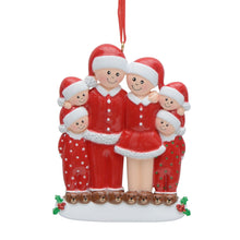 Load image into Gallery viewer, Personalized Ornament Pajama Family 6 Christmas Decoration Ornament