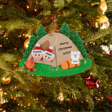 Load image into Gallery viewer, Personalized Christmas Gift Holiday Decoration Ornament Camp Out Family 2