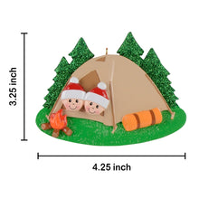 Load image into Gallery viewer, Personalized Christmas Gift Holiday Decoration Ornament Camp Out Family 2