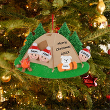 Load image into Gallery viewer, Personalized Gift Christmas Tree Decoration Ornament Camp Out Family 3