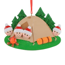 Load image into Gallery viewer, Personalized Family Christmas Ornament Camp Out Family 4